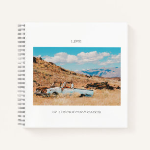 Africa Savannah Grass Car Mountains Life Notebook