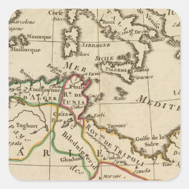 Africa School Square Sticker (Front)