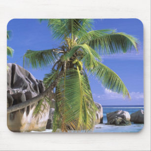 Africa, Seychelles, La Digue Island. Granite 2 Mouse Mat
