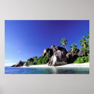 Africa, Seychelles, La Digue Island. Granite 3 Poster