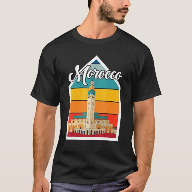 Africa Souvenir Morocco Skyline African Moroccans  T-Shirt (Front)