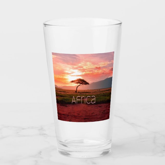 Africa Sunset African Glass (Front)