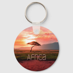 Africa Sunset African Key Ring