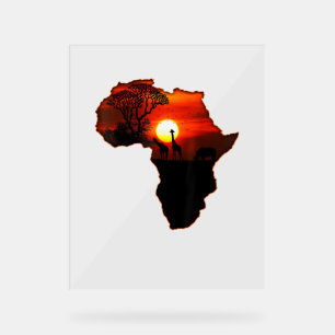 Africa T Shirt Map Of Africa Tee South African Sun Acrylic Sign