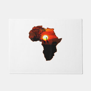 Africa T Shirt Map Of Africa Tee South African Sun Doormat