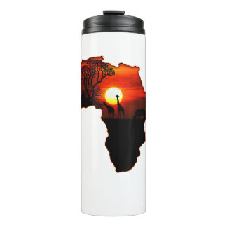 Africa T Shirt Map Of Africa Tee South African Sun Thermal Tumbler