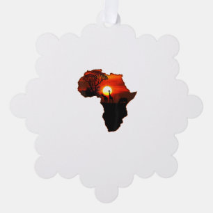 Africa T Shirt Map Of Africa Tee South African Sun Tree Decoration Card