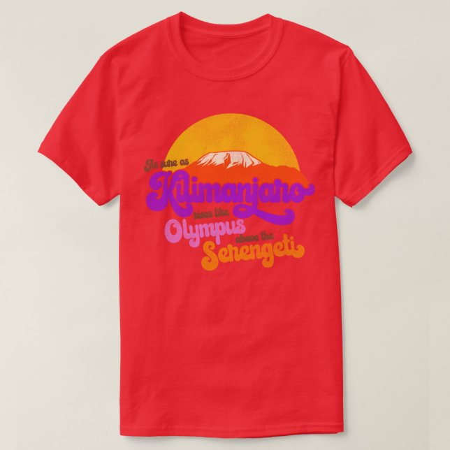 AFRICA Toto Lyrics As Sure As Kilimanjaro T-Shirt (Design Front)