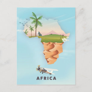 Africa Travel poster Postcard