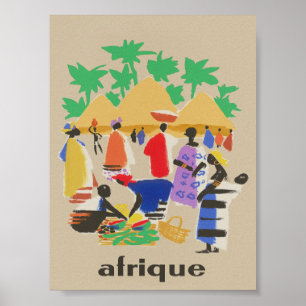 Africa Vintage Travel Poster