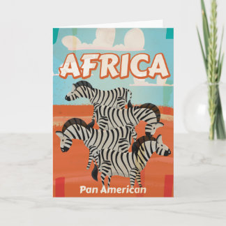 Africa Vintage Travel Poster Holiday Card
