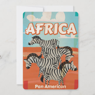 Africa Vintage Travel Poster Invitation