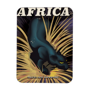 Africa vintage travel poster magnet