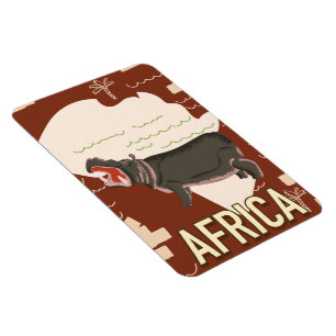 Africa vintage travel poster. magnet
