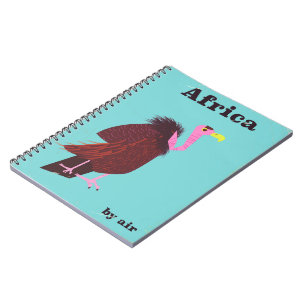 Africa Vulture vintage air travel poster Notebook
