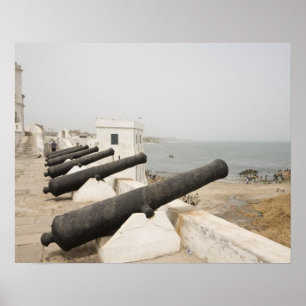 Africa, West Africa, Ghana, Elmina. Canons gaurd Poster