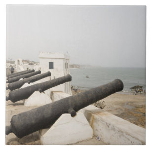 Africa, West Africa, Ghana, Elmina. Canons gaurd Tile