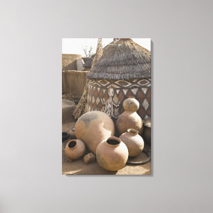 Africa, West Africa, Ghana, Sirigu. Handcrafted Canvas Print