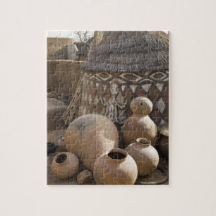 Africa, West Africa, Ghana, Sirigu. Handcrafted Jigsaw Puzzle