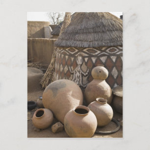 Africa, West Africa, Ghana, Sirigu. Handcrafted Postcard