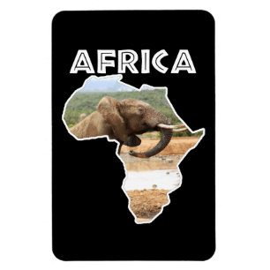 Africa Wildlife Continent Elephant Rising Magnet