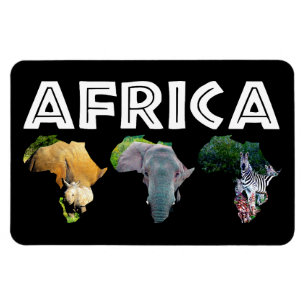 Africa Wildlife Continent Trio Magnet