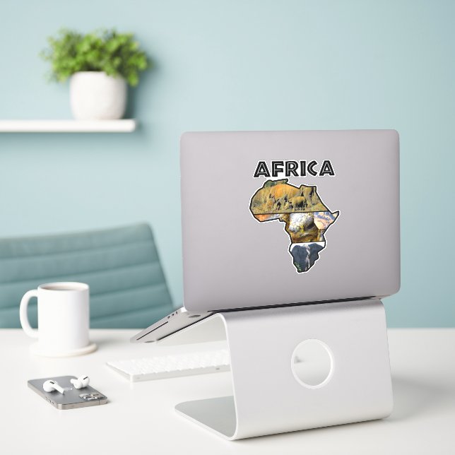 Africa Wildlife Continent Wildlife Collage (Laptop On Desk)