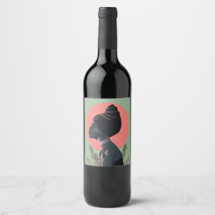 Africa wine lebel stiker label