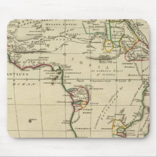 Africa with boundaries outlined mouse mat