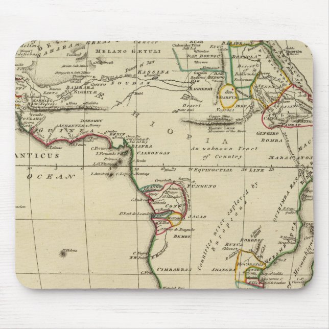 Africa with boundaries outlined mouse mat (Front)