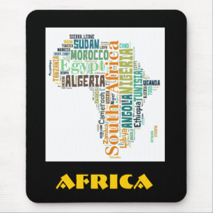 Africa Word; Art Mouse Mat