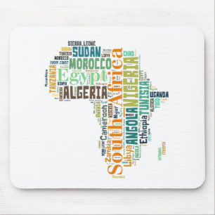 Africa Word Art Mouse Mat