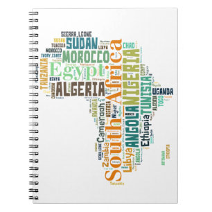 Africa Word Art Notebook