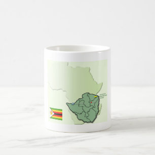 Africa Zimbabwe Flag map mug