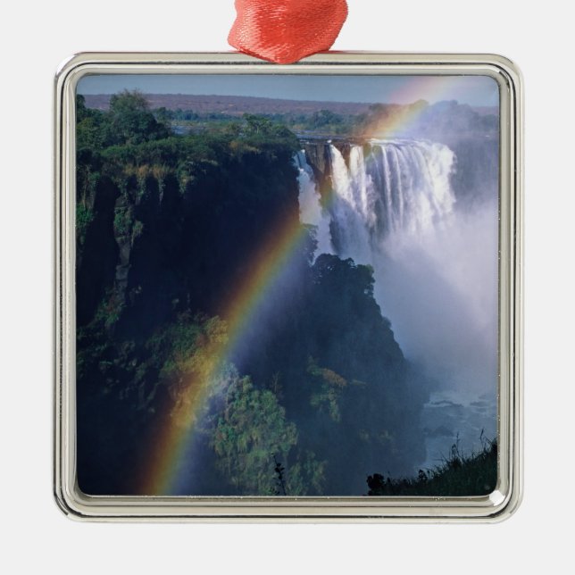 Africa, Zimbabwe. Victoria Falls Metal Tree Decoration (Front)