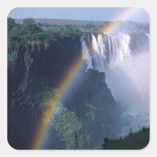 Africa, Zimbabwe. Victoria Falls Square Sticker