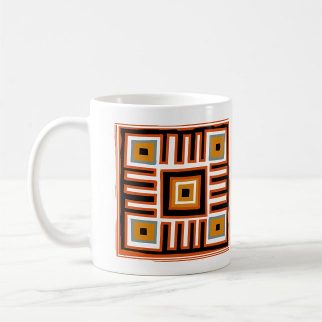 african abstarct geometry art coffee mug (Left)