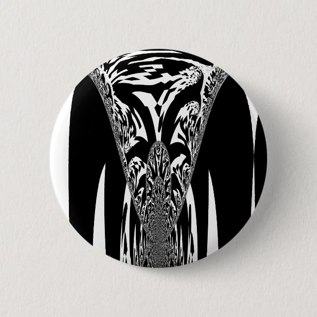 African Abstract Art Print 6 Cm Round Badge (Front)