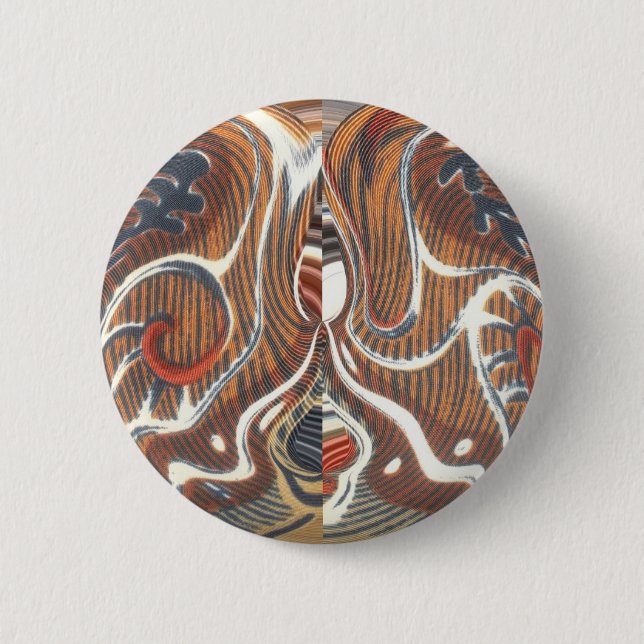 African Abstract Art Print 6 Cm Round Badge (Front)