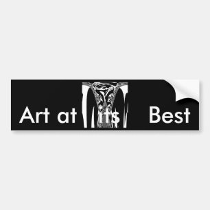 African Abstract Art Print Bumper Sticker