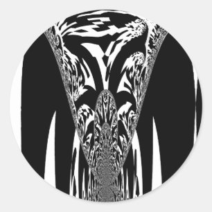 African Abstract Art Print Classic Round Sticker