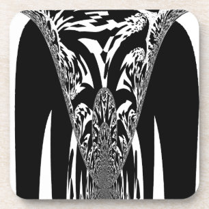 African Abstract Art Print Coaster