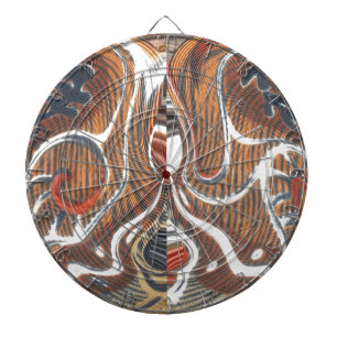 African Abstract Art Print Dartboard