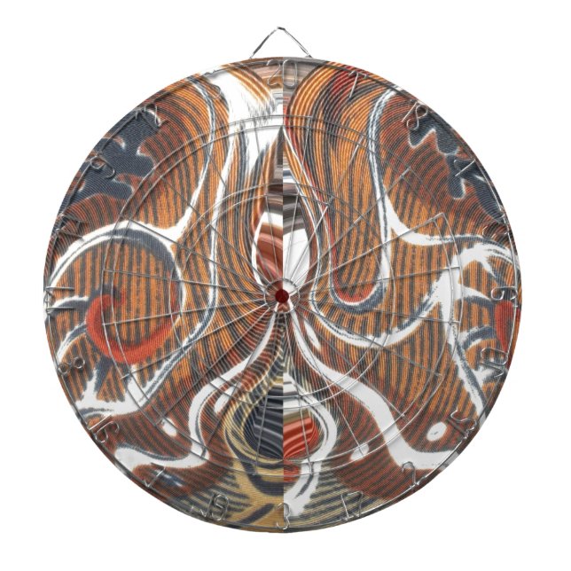 African Abstract Art Print Dartboard (Front)