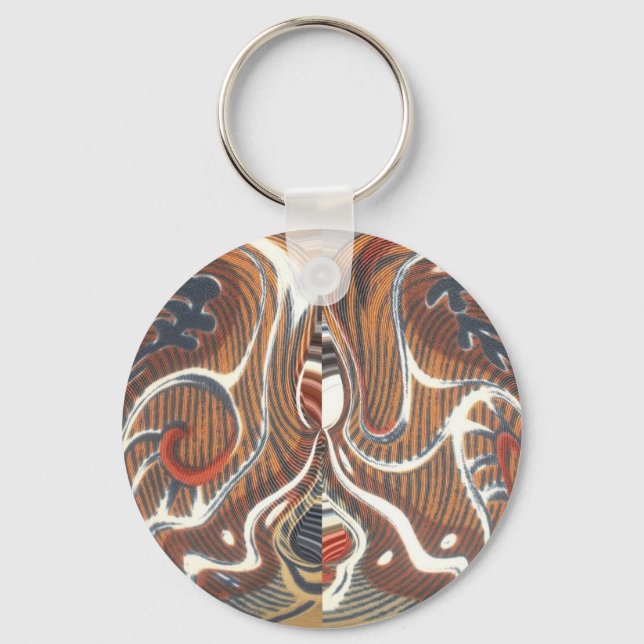 African Abstract Art Print Key Ring (Front)