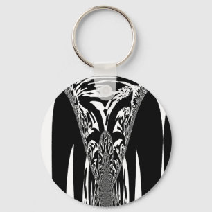 African Abstract Art Print Key Ring