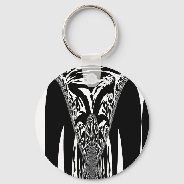 African Abstract Art Print Key Ring (Front)