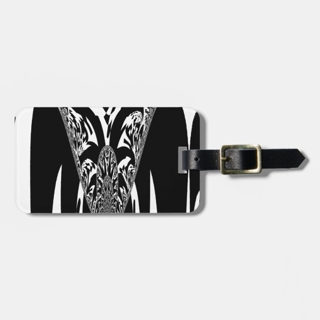 African Abstract Art Print Luggage Tag (Front Horizontal)