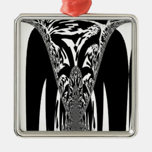 African Abstract Art Print Metal Tree Decoration