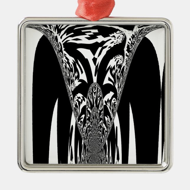 African Abstract Art Print Metal Tree Decoration (Front)